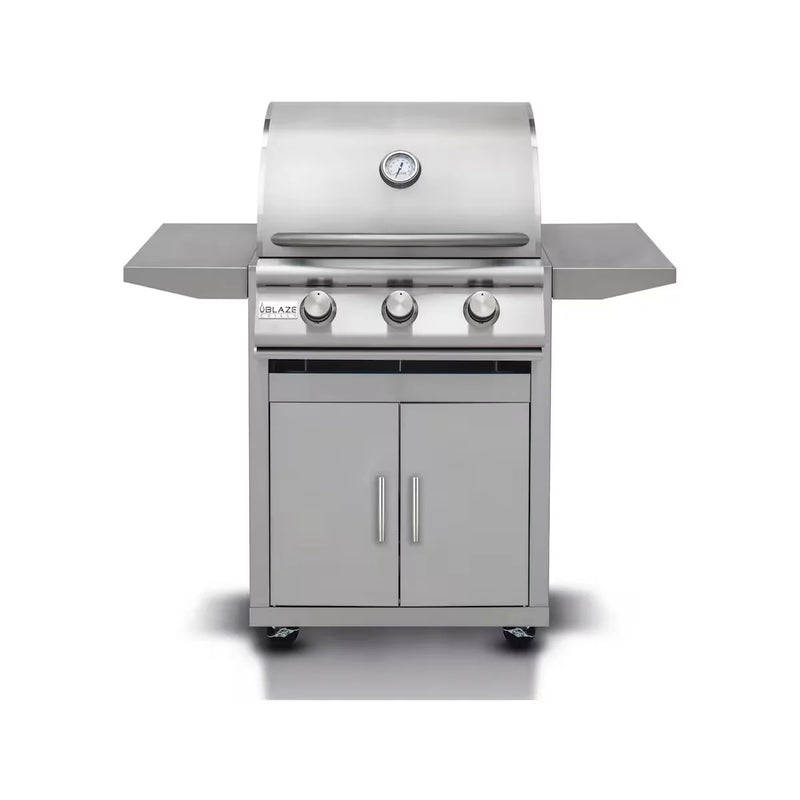 Load image into Gallery viewer, Blaze LBM 25-Inch 3-Burner Freestanding Gas Grill in Stainless Steel with Cart
