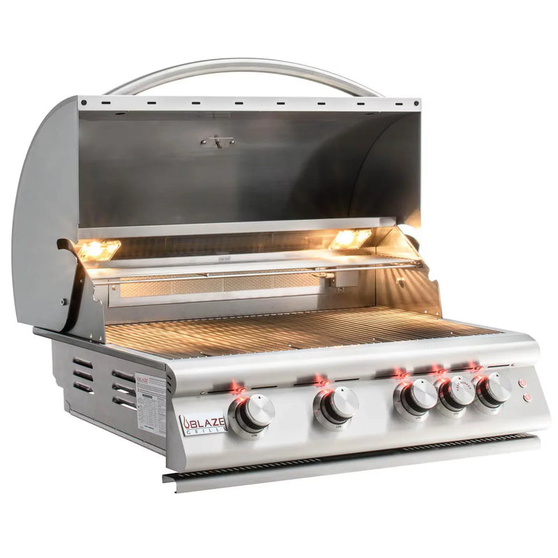 Load image into Gallery viewer, Blaze LTE 32-inch stainless steel gas grill island center with storage drawers and double doors
