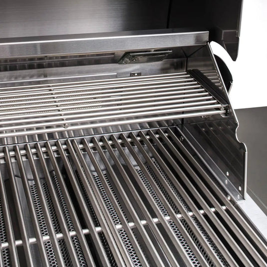 Blaze LTE 32-inch stainless steel gas grill island center with storage drawers and double doors