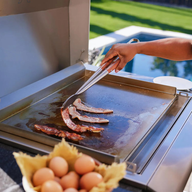 Load image into Gallery viewer, Blaze LTE+ 30-Inch built-in propane gas griddle with lift-assist hood, stainless steel outdoor cooking appliance
