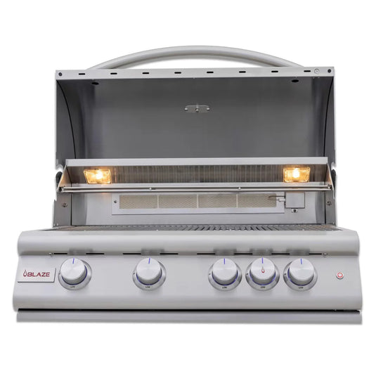 Blaze LTE+ 32-Inch 4-Burner Built-In Gas Grill with Lift-Assist Hood & Rear Infrared Burner