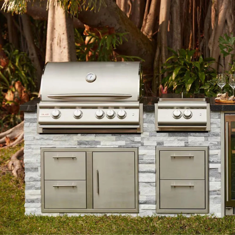 Load image into Gallery viewer, Blaze LTE+ 32-Inch 4-Burner Built-In Gas Grill with Lift-Assist Hood &amp; Rear Infrared Burner
