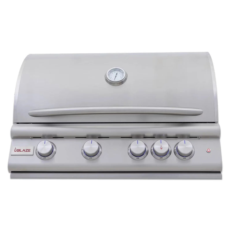 Load image into Gallery viewer, Blaze LTE+ 32-Inch 4-Burner Built-In Gas Grill with Lift-Assist Hood &amp; Rear Infrared Burner
