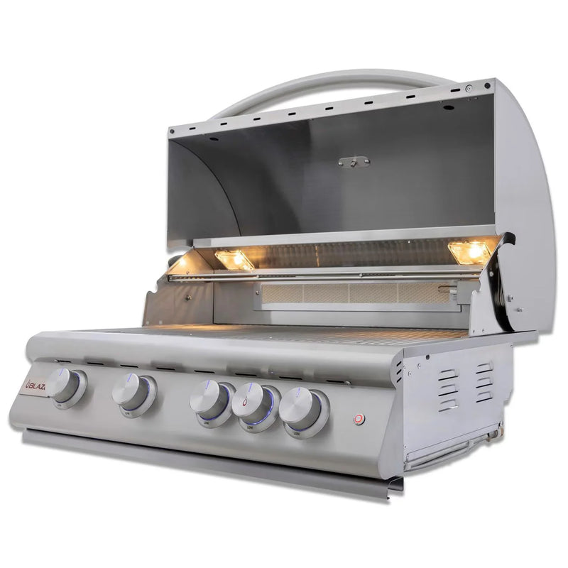 Load image into Gallery viewer, Blaze LTE+ 32-Inch 4-Burner Built-In Gas Grill with Lift-Assist Hood &amp; Rear Infrared Burner
