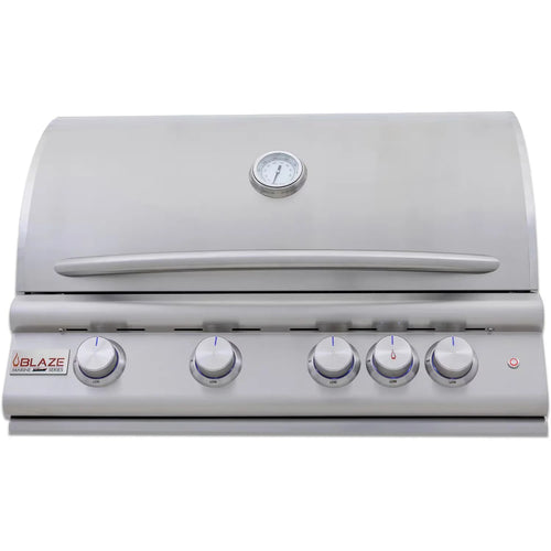 Blaze LTE+ Marine Grade 32-Inch 4-Burner Built-In Gas Grill with Lift-Assist Hood and Rear Infrared Burner