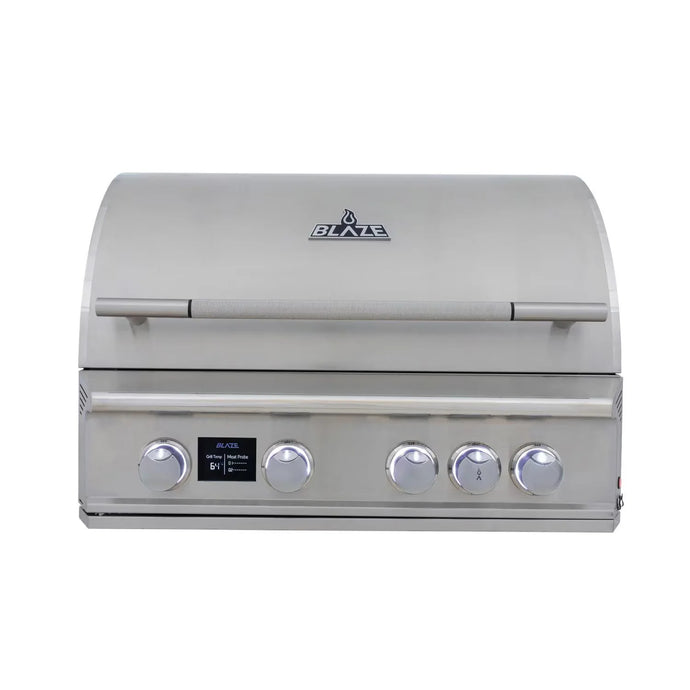 Blaze LTE PRO 32-Inch 4-Burner Built-in Gas Grill with Digital Temperature Screen and Rear Infrared Burner