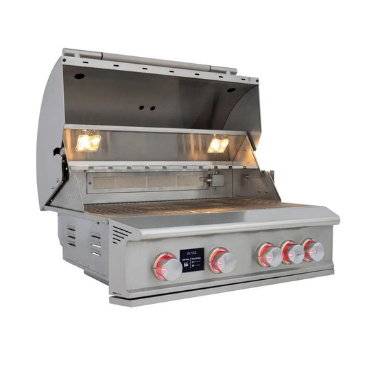 Blaze LTE PRO 32-Inch 4-Burner Built-in Gas Grill with Digital Temperature Screen and Rear Infrared Burner
