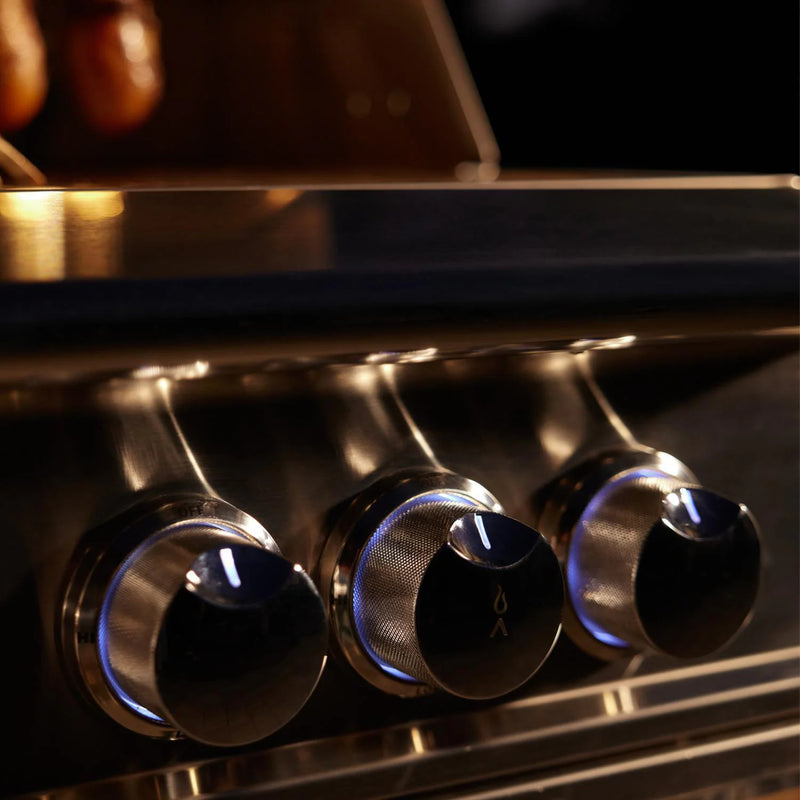 Load image into Gallery viewer, Blaze LTE PRO 32-inch 4-Burner Propane Grill with digital temperature screen, rotisserie kit, and 12mm hexagonal stainless steel grates
