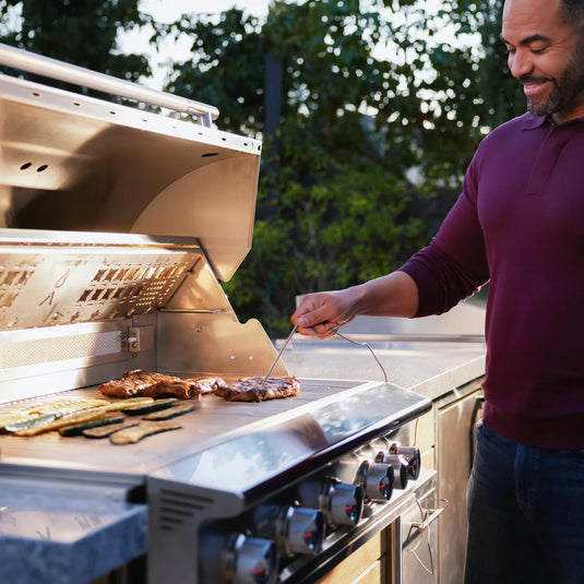 Blaze LTE PRO 40-Inch 5-Burner Built-in Gas Grill with Digital Temperature Screen and Rear Infrared Burner