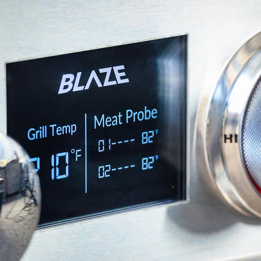 Blaze LTE PRO 40-Inch 5-Burner Built-in Gas Grill with Digital Temperature Screen and Rear Infrared Burner