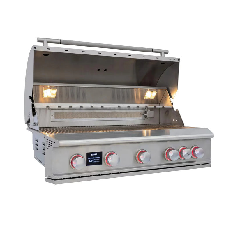 Load image into Gallery viewer, Blaze LTE PRO 40-Inch 5-Burner Built-in Gas Grill with Digital Temperature Screen and Rear Infrared Burner
