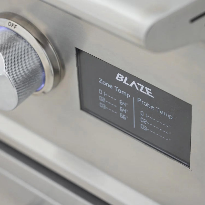 Load image into Gallery viewer, Blaze LTE PRO 40-Inch built-in gas griddle with digital temperature screen and lift-assist lid in stainless steel
