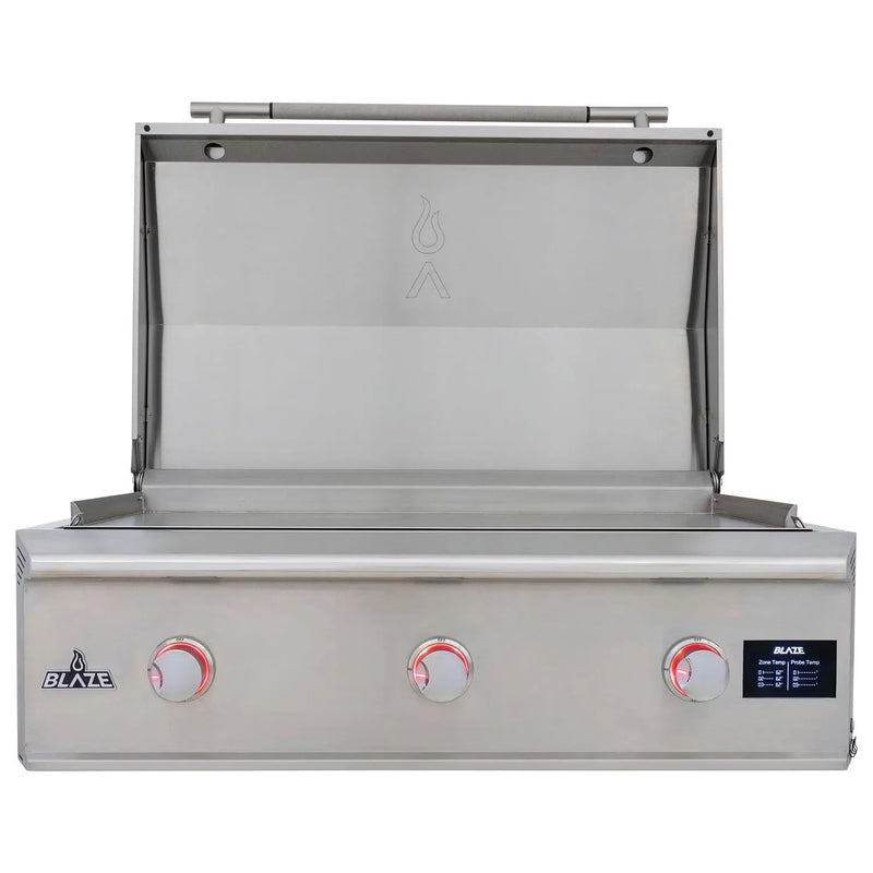 Load image into Gallery viewer, Blaze LTE PRO 40-Inch built-in gas griddle with digital temperature screen and lift-assist lid in stainless steel
