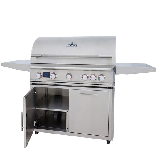 Blaze LTE+ 30-inch gas griddle with dual burners and lift-assist hood, available in propane and natural gas