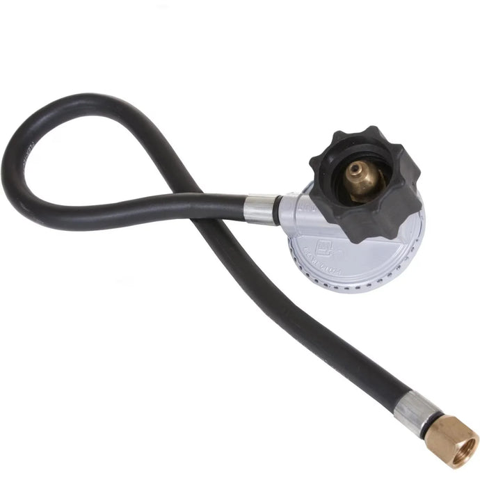 Blaze propane low pressure hose and regulator with connector for gas grills and outdoor appliances, black vinyl construction