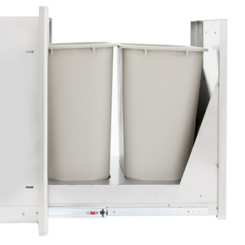 Load image into Gallery viewer, Blaze roll out double trash and recycle drawer made of 304 stainless steel for outdoor kitchens
