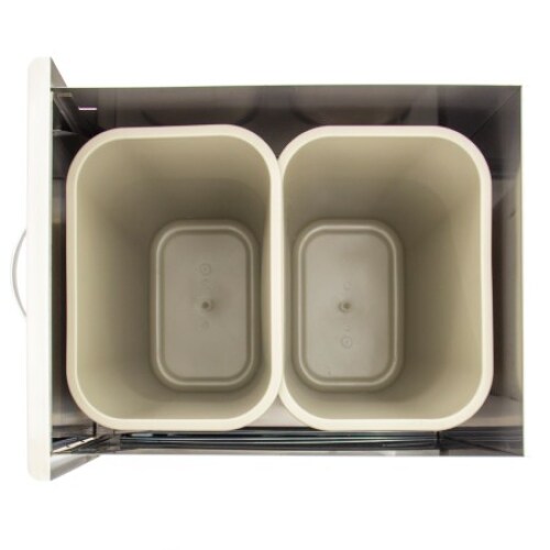 Load image into Gallery viewer, Blaze roll out double trash and recycle drawer made of 304 stainless steel for outdoor kitchens
