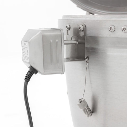 Blaze Rotisserie Kit for Kamado Grill – Stainless steel kit with motor, spit rod, and forks for Blaze Kamado grills