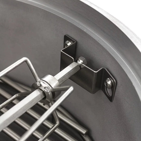 Blaze Rotisserie Kit for Kamado Grill – Stainless steel kit with motor, spit rod, and forks for Blaze Kamado grills