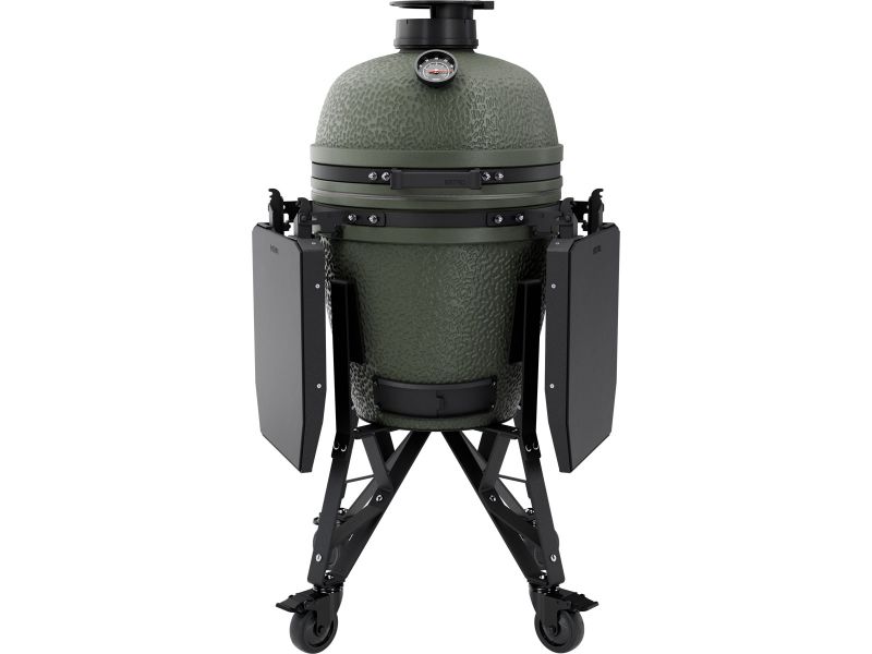 Load image into Gallery viewer, BSTRD.CORE 15 3/4-inch Medium Complete Kamado Grill in Alpine Green with ceramic body and modular side tables
