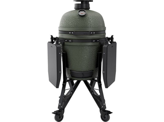 BSTRD.CORE 15 3/4-inch Medium Complete Kamado Grill in Alpine Green with ceramic body and modular side tables