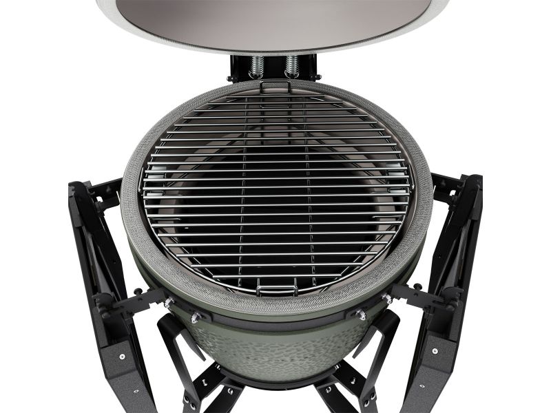 Load image into Gallery viewer, BSTRD.CORE 15 3/4-inch Medium Complete Kamado Grill in Alpine Green with ceramic body and modular side tables
