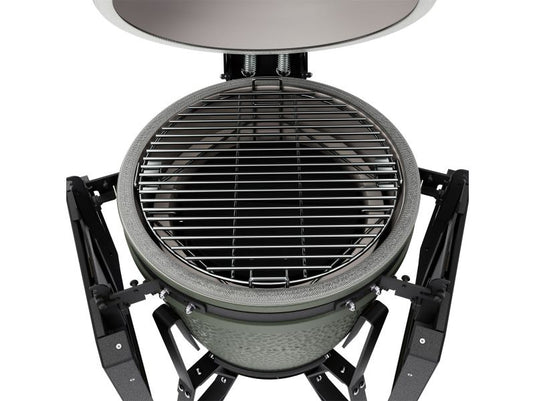 BSTRD.CORE 15 3/4-inch Medium Complete Kamado Grill in Alpine Green with ceramic body and modular side tables