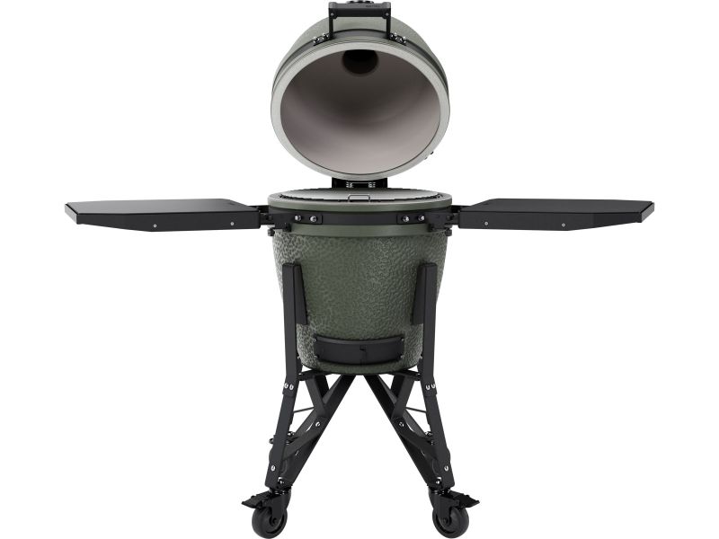 Load image into Gallery viewer, BSTRD.CORE 15 3/4-inch Medium Complete Kamado Grill in Alpine Green with ceramic body and modular side tables
