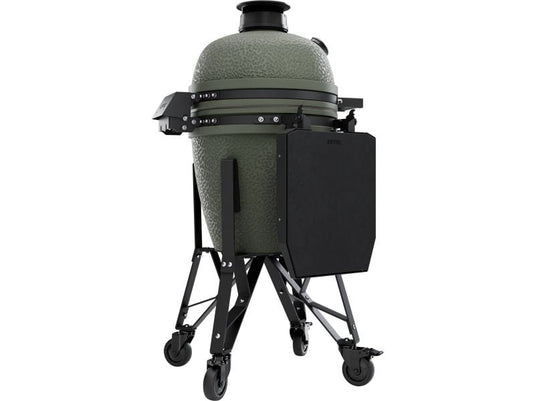 BSTRD.CORE 15 3/4-inch Medium Complete Kamado Grill in Alpine Green with ceramic body and modular side tables