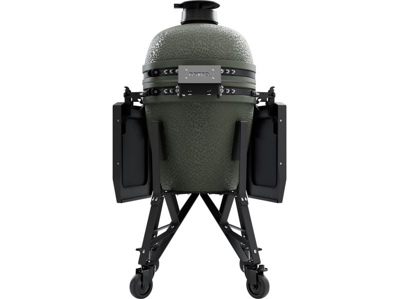 Load image into Gallery viewer, BSTRD.CORE 15 3/4-inch Medium Complete Kamado Grill in Alpine Green with ceramic body and modular side tables
