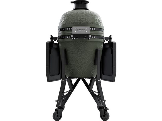 BSTRD.CORE 15 3/4-inch Medium Complete Kamado Grill in Alpine Green with ceramic body and modular side tables
