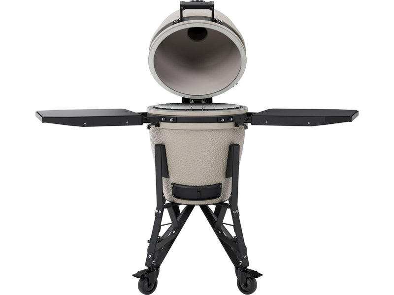 Load image into Gallery viewer, BSTRD.CORE 15 3/4-inch Medium Complete Kamado Grill in Desert Sand with stainless steel cooking grate and modular side tables
