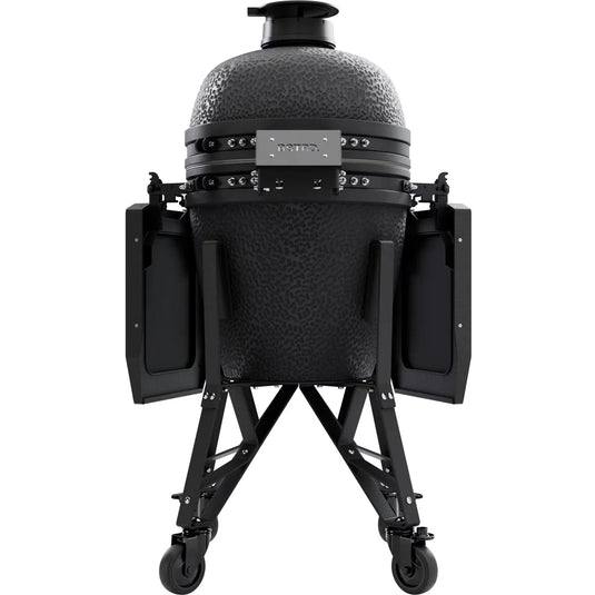 BSTRD.CORE 15 3/4-inch Medium Complete Kamado Grill in Graphite with stainless steel cooking grate and ergonomic fiberglass handle
