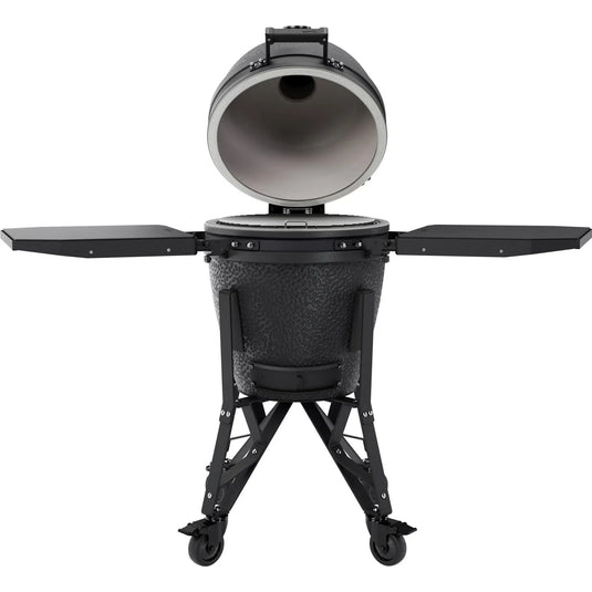 BSTRD.CORE 15 3/4-inch Medium Complete Kamado Grill in Graphite with stainless steel cooking grate and ergonomic fiberglass handle