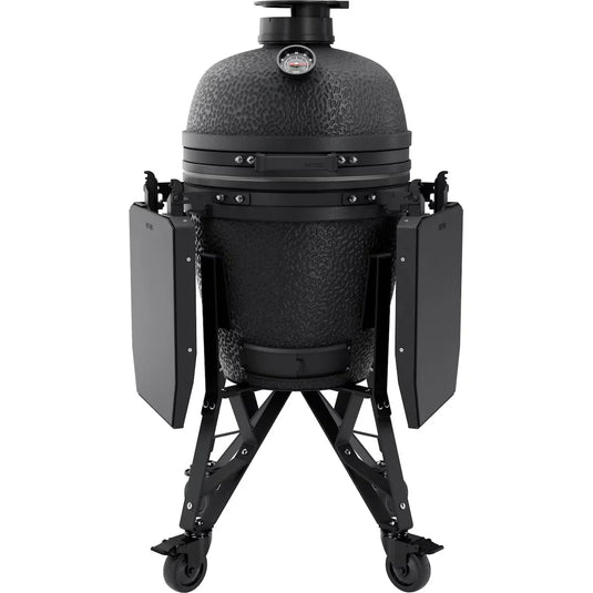 BSTRD.CORE 15 3/4-inch Medium Complete Kamado Grill in Graphite with stainless steel cooking grate and ergonomic fiberglass handle