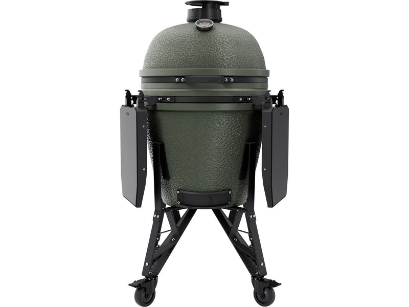 Load image into Gallery viewer, BSTRD.CORE 19 1/4-inch Large Complete Kamado Grill in Alpine Green – premium ceramic charcoal kamado grill with stand and side tables.
