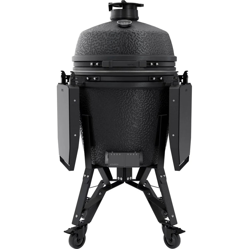 Load image into Gallery viewer, BSTRD.PRO 19 1/4-inch Large Complete Kamado Grill in Graphite – premium ceramic charcoal grill with stand and side shelves.

