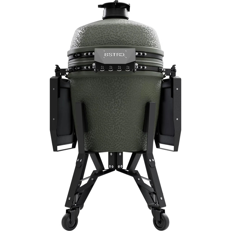 Load image into Gallery viewer, BSTRD.PRO 19 1/4-inch Large Complete Kamado Grill in Alpine Green – premium ceramic charcoal grill with stand and wheels
