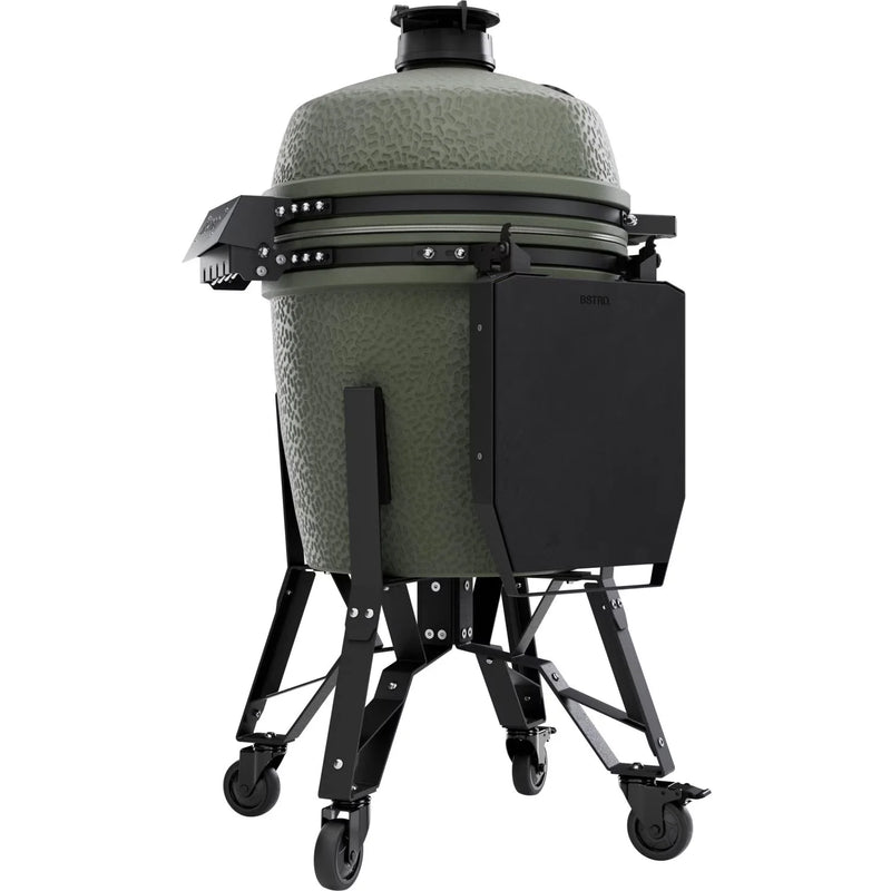 Load image into Gallery viewer, BSTRD.PRO 19 1/4-inch Large Complete Kamado Grill in Alpine Green – premium ceramic charcoal grill with stand and wheels

