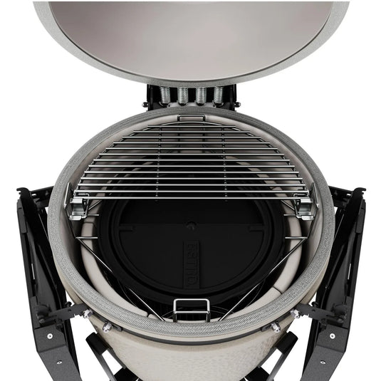 BSTRD.PRO 19 1/4-inch Large Complete Kamado Grill in Desert Sand – premium ceramic charcoal grill with stand and wheels