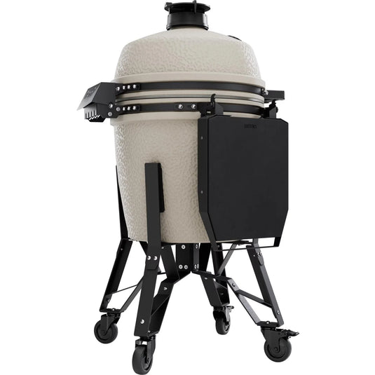 BSTRD.PRO 19 1/4-inch Large Complete Kamado Grill in Desert Sand – premium ceramic charcoal grill with stand and wheels
