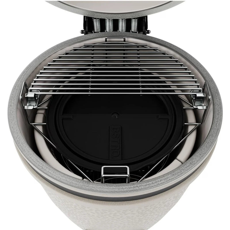 Load image into Gallery viewer, BSTRD.PRO 19 1/4-inch Large Solo Kamado Grill in Desert Sand – premium built-in ceramic charcoal grill with split cooking grid
