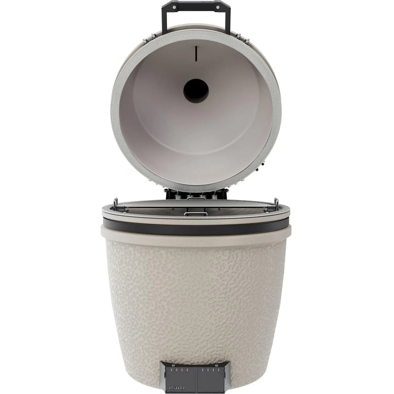 Load image into Gallery viewer, BSTRD.PRO 19 1/4-inch Large Solo Kamado Grill in Desert Sand – premium built-in ceramic charcoal grill with split cooking grid
