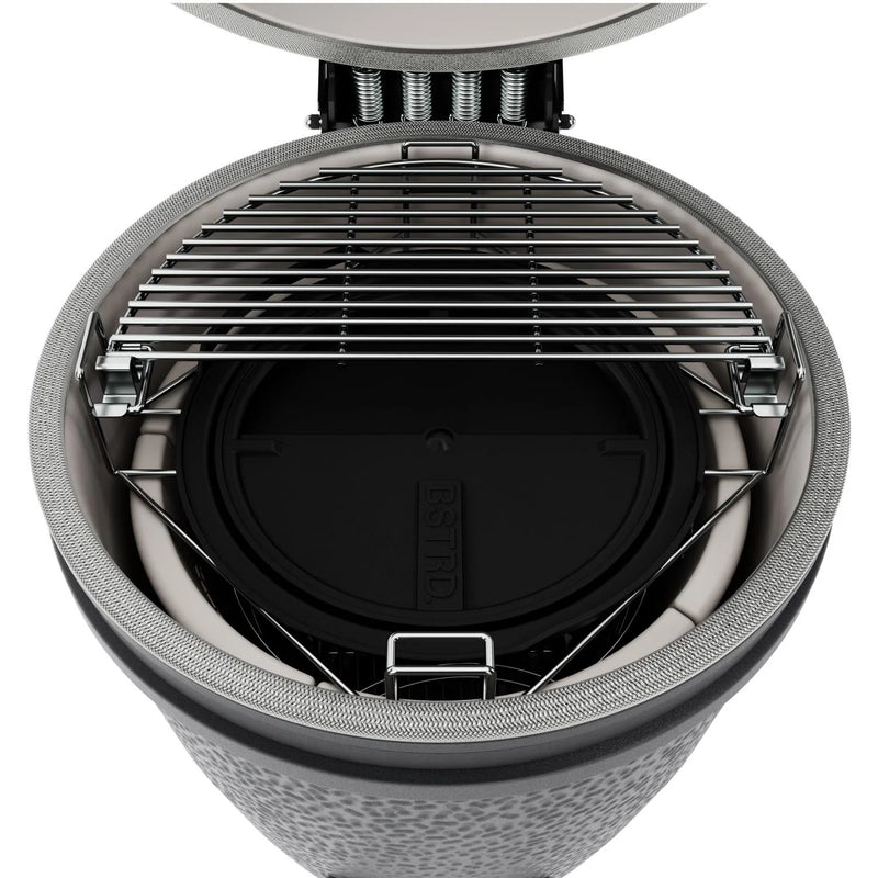 Load image into Gallery viewer, BSTRD.PRO 19 1/4-inch Large Solo Kamado Grill in Graphite – premium built-in ceramic charcoal grill with split cooking grid
