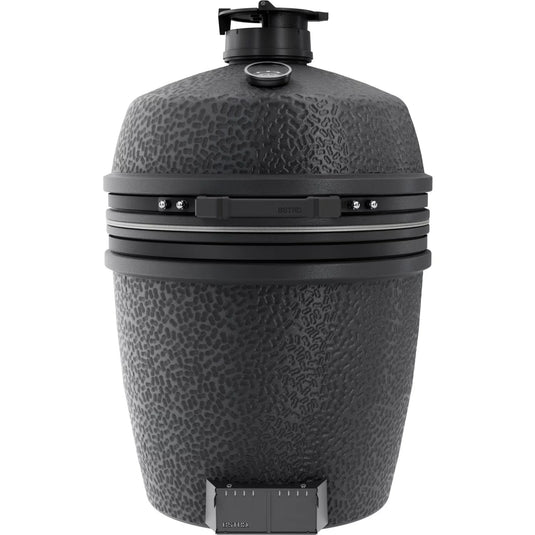 BSTRD.PRO 19 1/4-inch Large Solo Kamado Grill in Graphite – premium built-in ceramic charcoal grill with split cooking grid