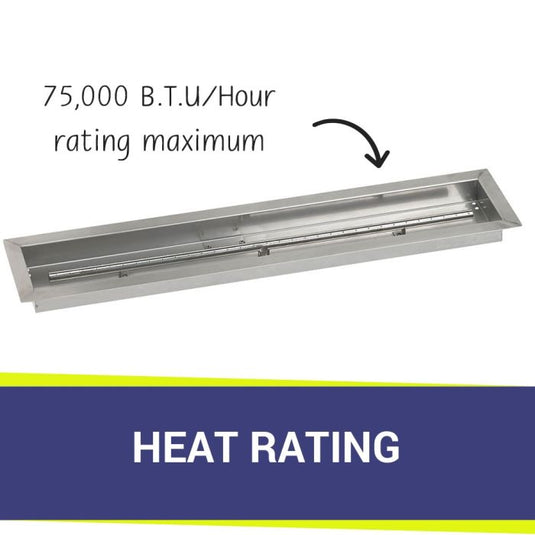 36" x 6" Stainless Steel Linear Channel Drop-In Pan with S.I.T. System - Whole House Propane