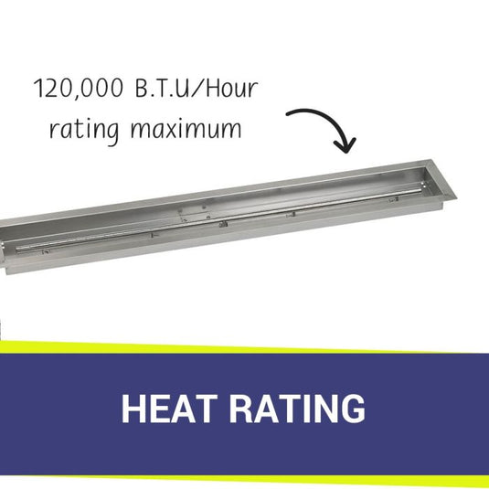 48" x 6" Stainless Steel Linear Channel Drop-In Pan with S.I.T. System - Whole House Propane