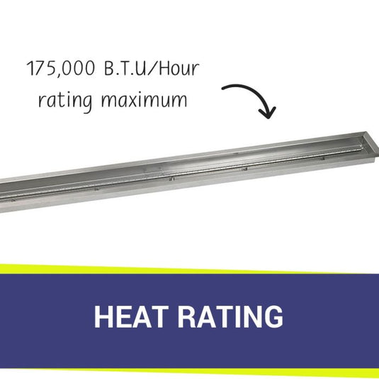 72" x 6" Stainless Steel Linear Channel Drop-In Pan with S.I.T. System - Whole House Propane