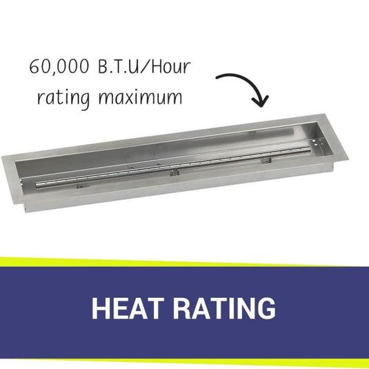 30" x 6" Stainless Steel Linear Channel Drop-In Pan with S.I.T. System - Natural Gas Bundle