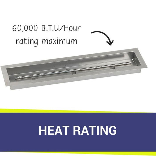 30" x 6" Stainless Steel Linear Channel Drop-In Pan with S.I.T. System - Natural Gas